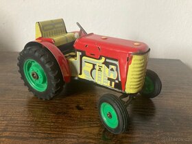Plechový traktor KDN na klíček - na opravu / na díly - 2