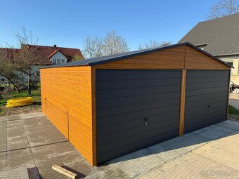 Moderní plechová garáž 6x6 - 2