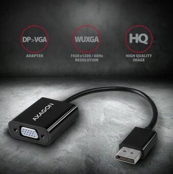 AXAGON RVD-VGN, DisplayPort - VGA adapter, FullHD, 1920x1200 - 2