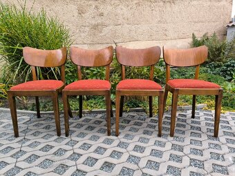 Retro dřevěné jídelní židle TON - 50. léta - 2