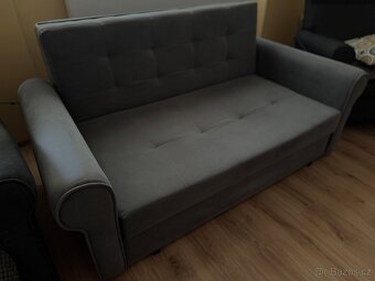 Rozkládací pohovka Clivia Silver III s uložným prostorem - 2