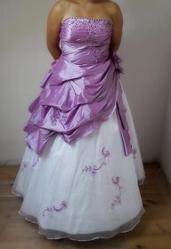 Dlouhé korzetové svatební šaty vel 42 - 2