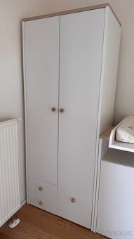 Dětská skříň Elmo 02 – bílá / buk - 2