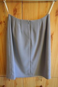 Krátká šedá sukně s podšívkou, velikost 38, délka 53,5 cm, p - 2