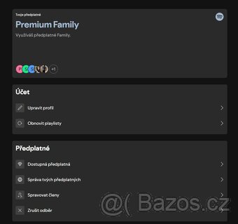 Oficiální Spotify Premium / měsíční platba - 2