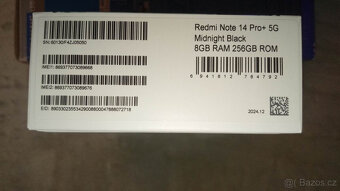 Xiaomi Redmi Note 14 Pro+ 5G 256 sn 60130f4zj04266 - 2