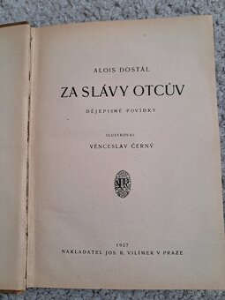 Kniha Za slávy otcův z roku 1927, Alois Dostál - 2