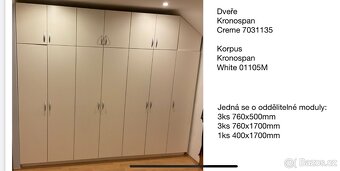 Skříň s policemi (nízká) - kvalitní materiál jako nové - 2