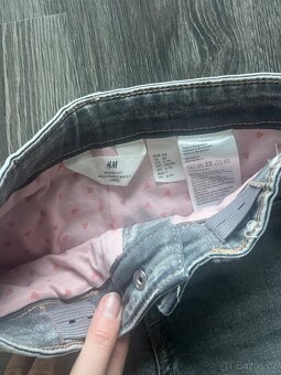 dívčí podšité džíny h&m, vel 122 - 2