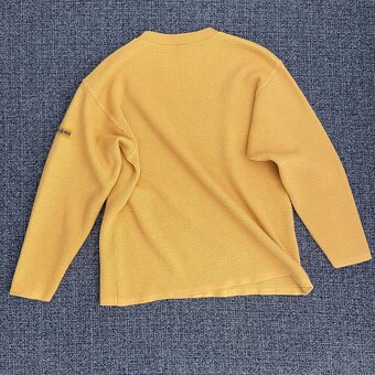 Pánský hořčícový vlněný svetr s kulatým výstřihem vel. М 48- - 2