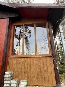 Okna fix+dveře dřevěná - 2