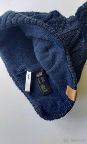 Teplá tmavě modrá čepička pro chlapečka H&M - 2