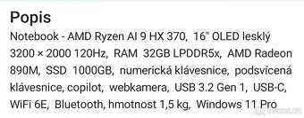 Notebook Asus Vivobook S 16 OLED (M5606WA-OLED022X) černý - 2