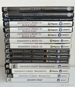 Použité PC hry série Assasins Creed + merch - 2