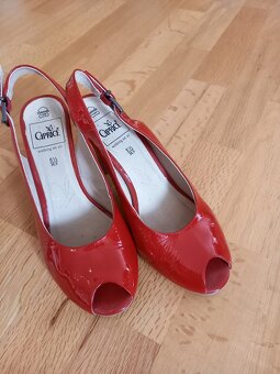Červené sandály kožené 38,5 - 2