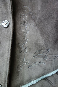 teplý dámský kabát/ bunda kapuce s kožíškem XL-XXL - 2