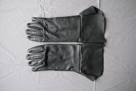 černé kožené rukavice, šerm, sokolník, lukostřelba SLEVA - 2
