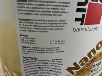 Omítka na fasádu se stříbrem Baumit - barva 0146 - 50m2 - 2