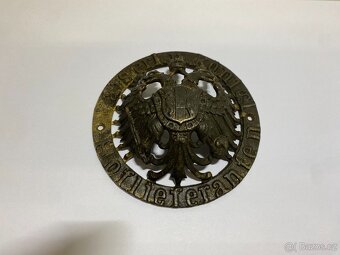 velký mosazný znak dvouhlavá orlice R-U C&K dvorní dodavatel - 2