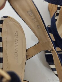 Sandály na podpadku navy blue, modré vel. 40 - 2