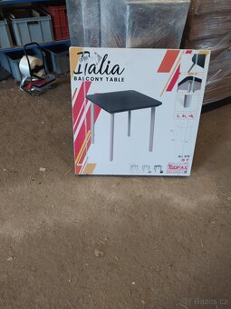 ITALIA BALCONY plastový stůl - světle šedá - 2