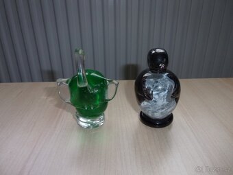 STARÁ SKLENĚNÁ FIGURKA - TĚŽÍTKO - SLON A TUČŇÁK - 2