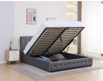 Elegantní čalouněná postel s úložným prostorem NOVÁ - 2