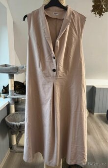 Košilové šaty v béžové vel.56 - 2