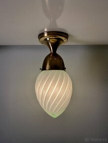 Starožitná mosazná stropnice stropní světlo - 2