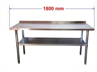 Pracovní nerezový stůl 180/60 cm - 2
