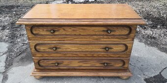 Masivní rustikální šuplíková komoda - 2