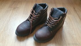 Hnědé pracovní kožené boty PRABOS - velikost 43, nové - 2