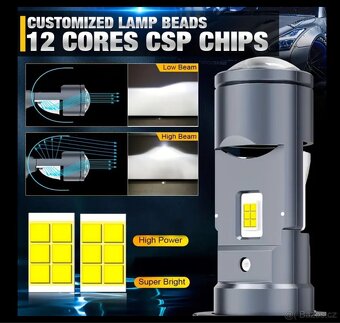 1 pár/2 kusy 140W LED H4 - 2