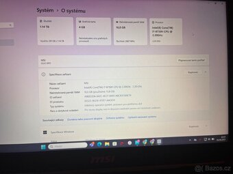 Herní notebook MSI GL63 8RD - 2