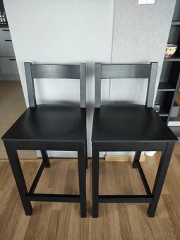 2x barová stolička s opěrkou - 2