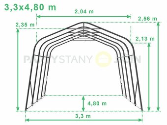 Mobilní garáž, sklad, hala - rozměr 3,3x4,8m, PC 18600kč - 2