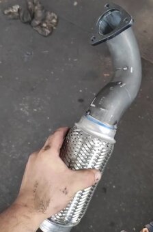 Provizorní výfuk fabia rs 1.9tdi včetně downpipe 60mm - 2