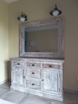 Masivní komoda a zrcadlo z mangového dřeva - 2