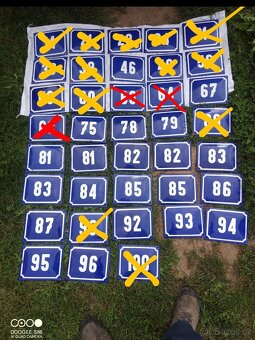 Smaltované cedule čísla - 2