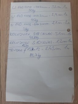 Prodám  U,UE,I profily - 2