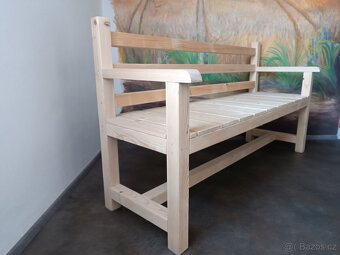 Dřevěná lavice z masivu - 2