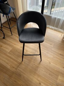 Barová židle - šedá - 2