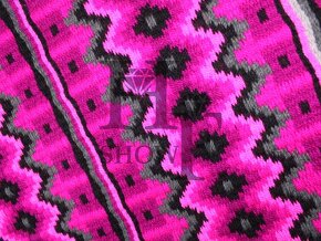Westernový show pad, navajo - Raspberry - 2