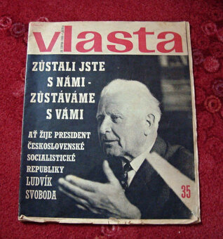 Časopisy z r. 1968 a jiné (Dubček, Svoboda, Janžurová, Beneš - 2