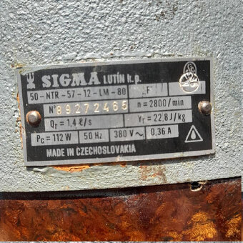 Prodám oběhové čerpadlo SIGMA včetně přírub - 2