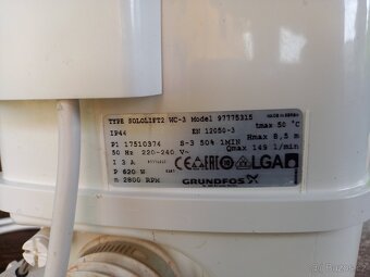 Kanalizační čerpadlo Grundfos Sololift2 WC3 na odpadní vodu - 2