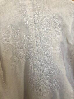 Bílé dámské sako s výšivkami, vel.M - 2