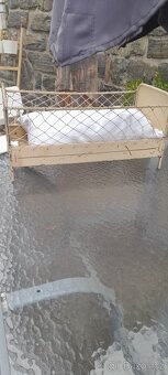 Starožitna plechová postýlka pro panenky - 2