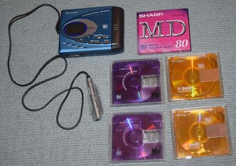 Minidisc SHARP MD-SR70, media,manual, příslušenství - 2