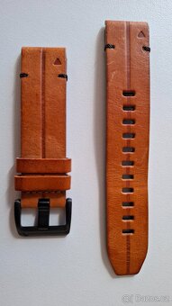 Garmin řemínek QuickFit 22, kožený, hnědý - 2